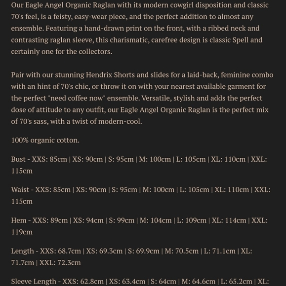 NWT Eagle Angel Abode Organic Raglan Tee - Picture 4 of 12